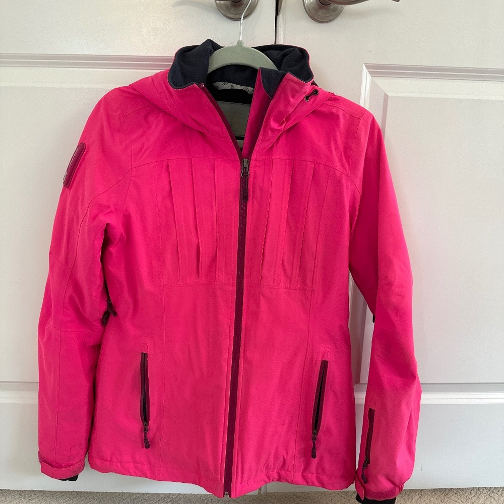 Athleta Bright pink ski coat